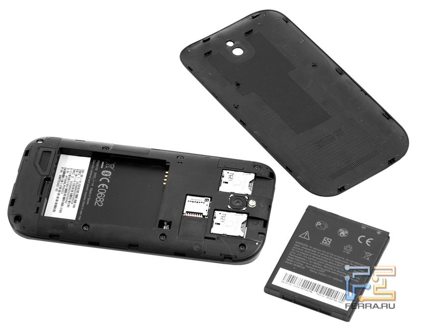 Под задней крышкой HTC Desire SV