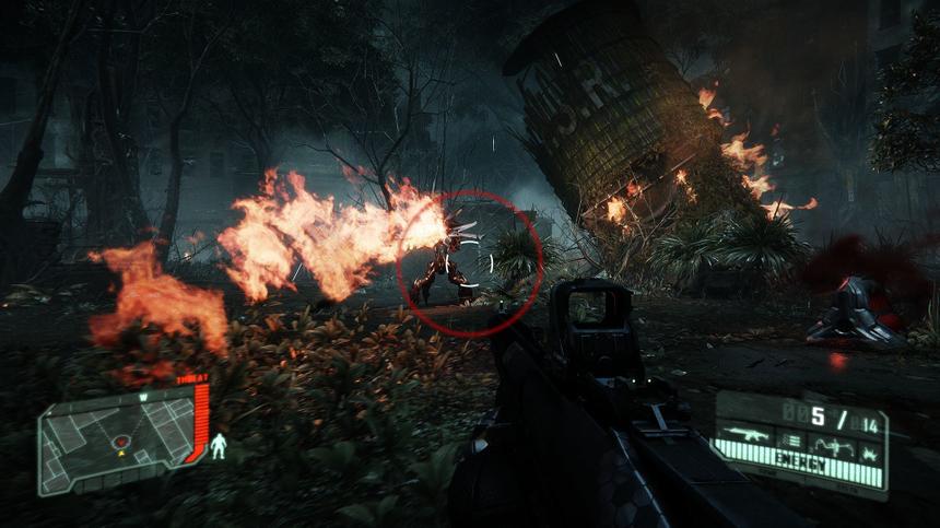 Перестрелка с огнедышащим цефом. Крайне опасный индивид, особенно если закончились стрелы-электрошоки