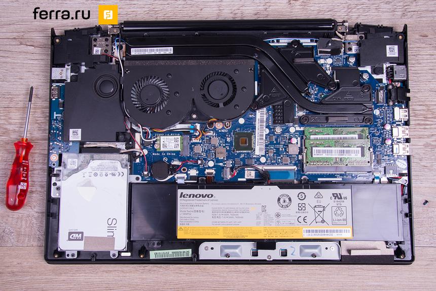 Lenovo IdeaPad Y50-70 без нижней панели