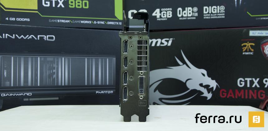 ASUS STRIX GeForce GTX 980 OC Edition (STRIX-GTX980-DC2OC-4GD5), I/O-панель