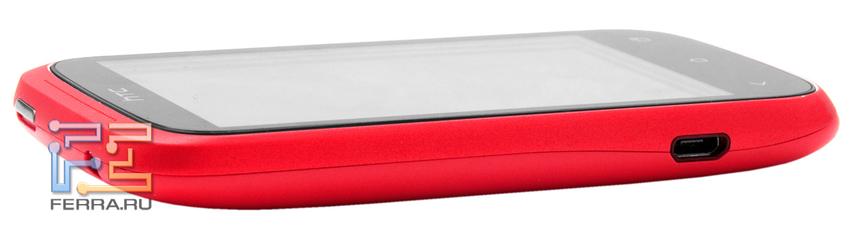 Левый торец корпуса HTC Desire C
