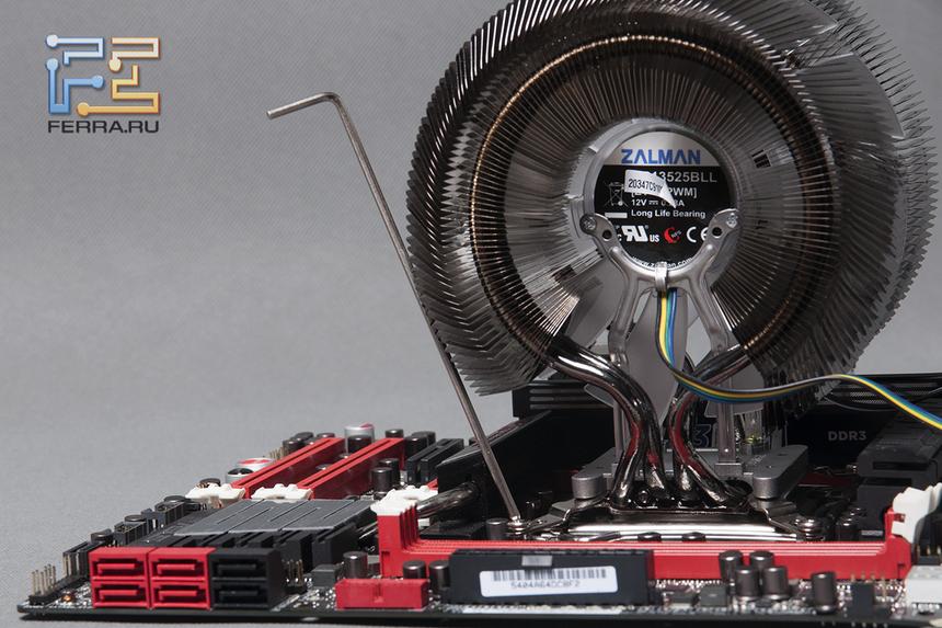 Установка Zalman CNPS9900DF на материнскую плату