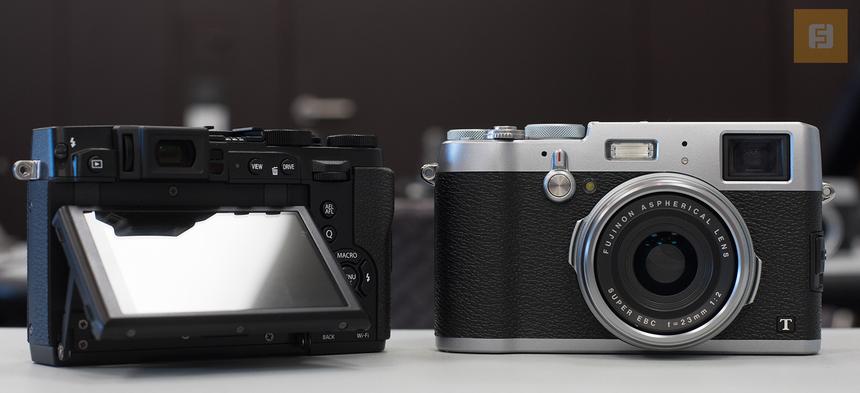 Fujifilm X30 (слева) и Fujifilm X100T (справа)