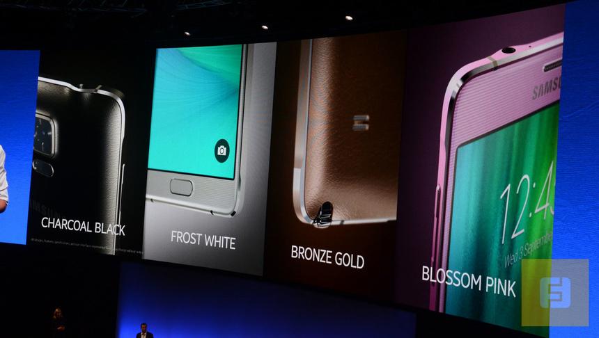 Различные цвета Galaxy Note 4