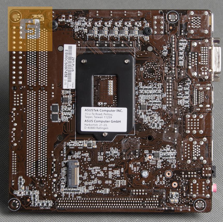 Оборотная сторона ASUS Z97I-PLUS