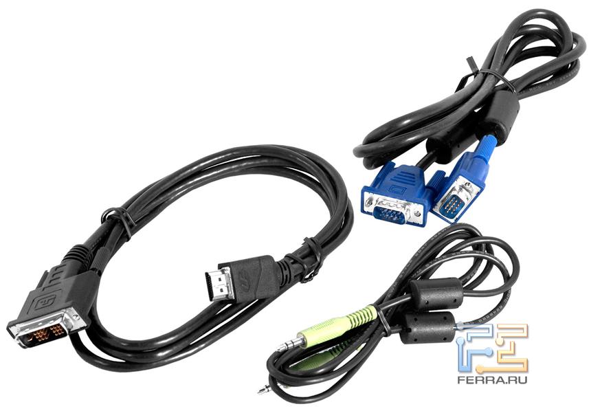 Кабели, идущие в комплекте с ASUS MX279H