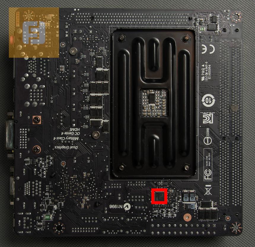 MSI A88XI AC, оборотная сторона