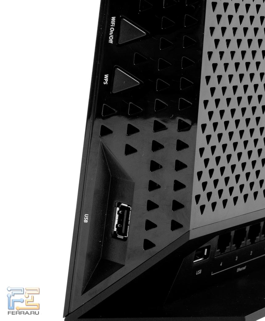 NETGEAR R6300, вид сбоку, крупно