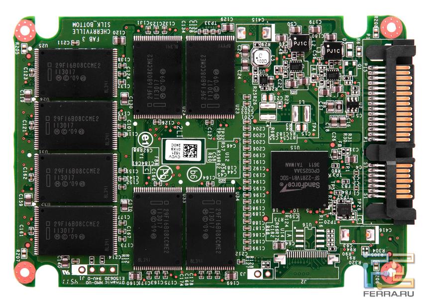 Системная плата Intel SSD 520, вид сверху