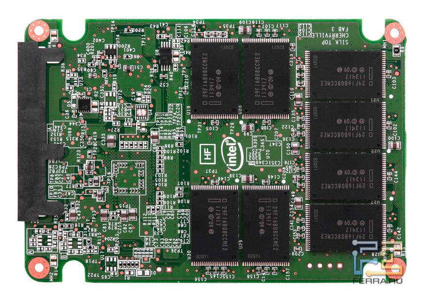 Системная плата Intel SSD 520, вид снизу