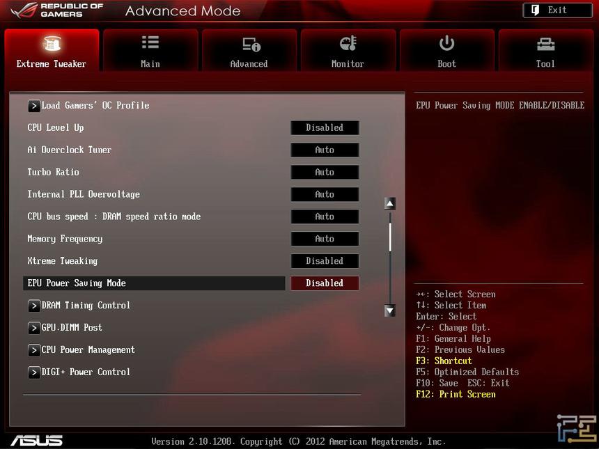 ASUS Maximus V Gene UEFI, меню Extreme Tweaker