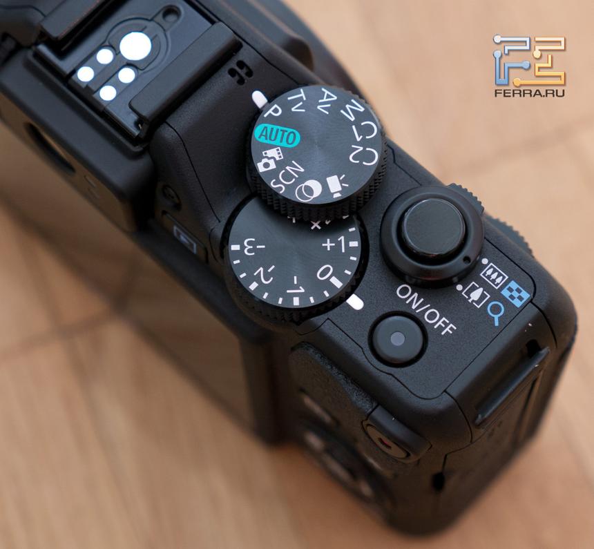 Органы управления на верхней панели Canon PowerShot G15