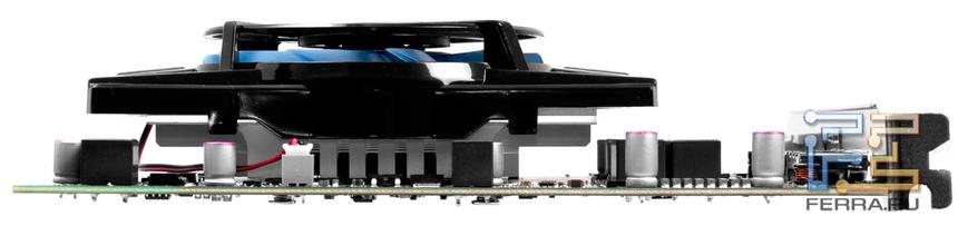 Видеокарта HIS HD7750. Вид сбоку