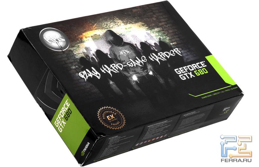 Упаковка видеокарты KFA2 GTX 680 EX OC