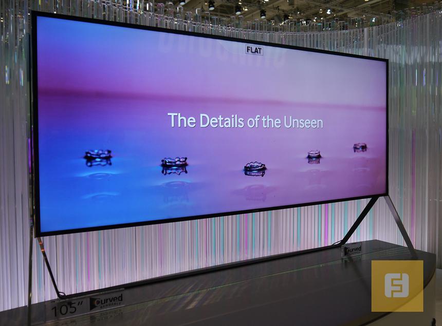 105-дюймовый телевизор в «плоском» состоянии