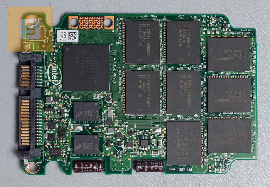 SSD Intel 730 240 Гбайт, печатная плата