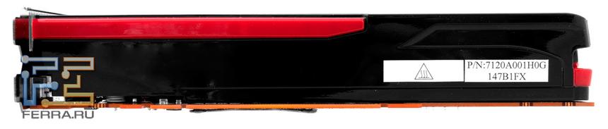 Radeon HD 7770. Вид со стороны разъемов