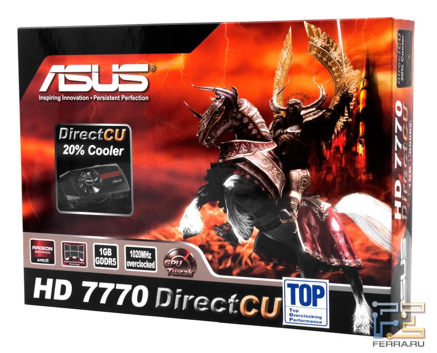 Упаковка ASUS HD7770-DCT-1GD5