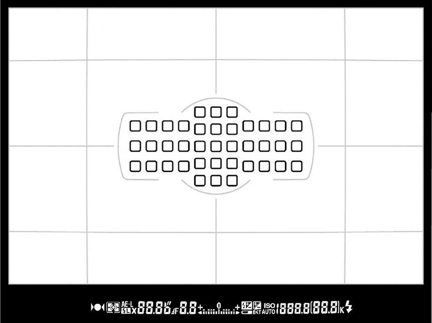 Информация, выводимая в видоискатель Nikon D610