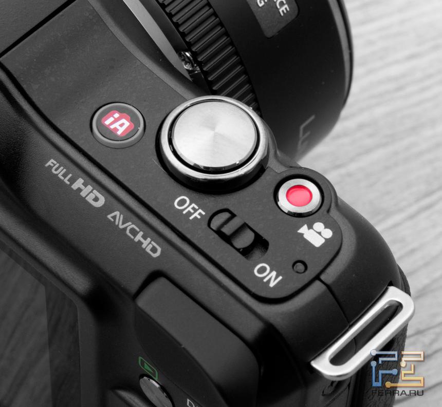 Элементы управления на верхней панели Panasonic Lumix GF5