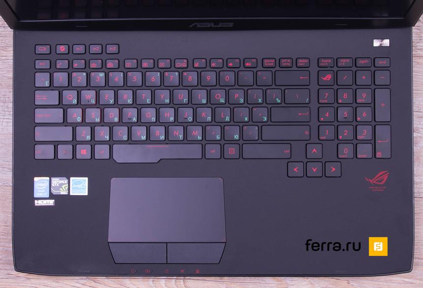 Клавиатура и кликпад ASUS ROG G751J