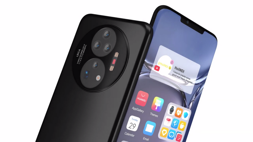 Привет из 2017: раскрыт внешний вид новейшего флагмана Huawei Mate 50 Pro с «чёлкой» как у iPhone