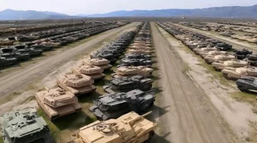 База хранения Абрамсов. Возможно, что-то из этого может попасть вна Украину. Вопрос — когда...