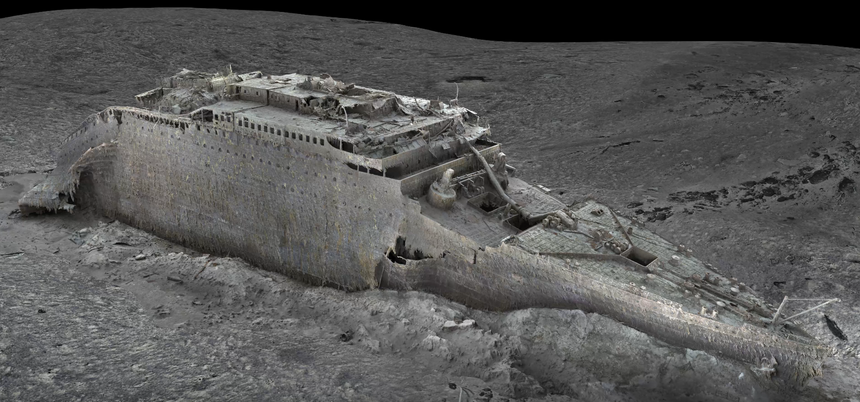 Создана детальная 3D-модель затонувшего Титаника