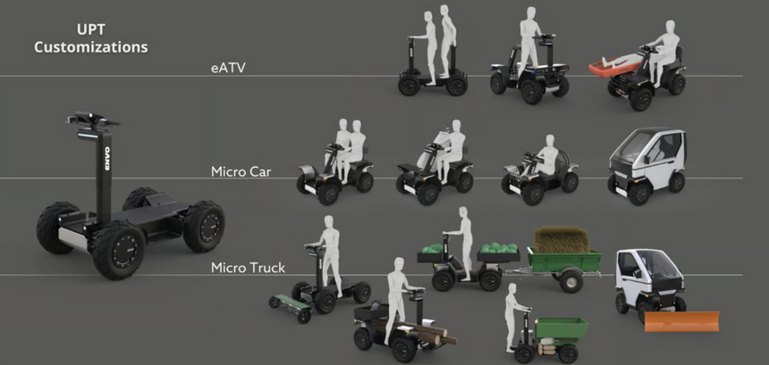 Прорыв персональной мобильности: Utility Personal Transporter – электромобиль трансформер