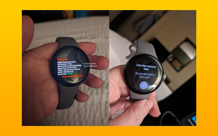 Кому-то в руки попал странный прототип часов Google с урезанной мощностью