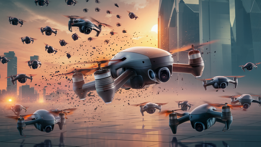 В Китае представили дрон, способный размножаться прямо в воздухе