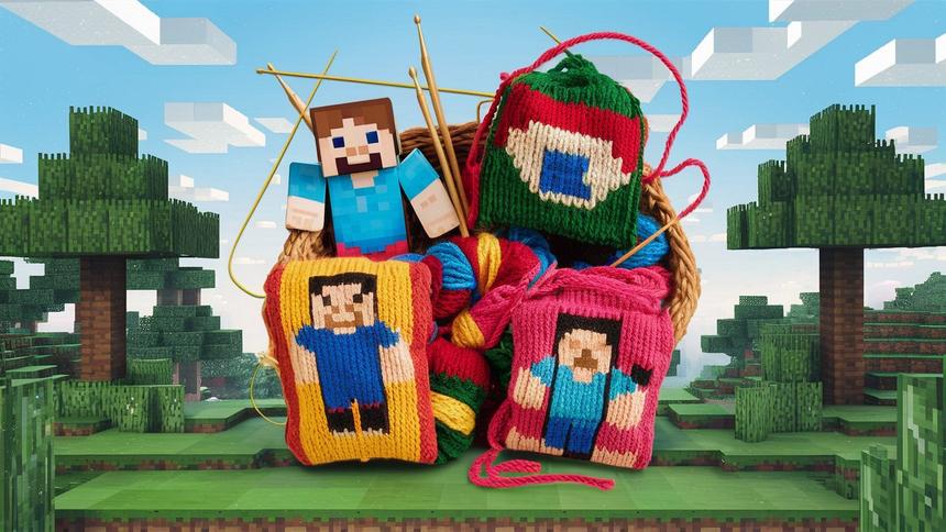 По Minecraft появились… наборы для вязания