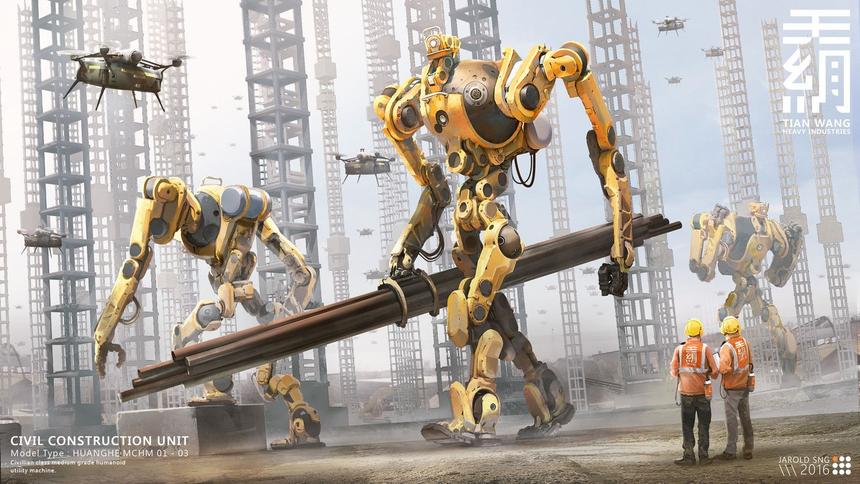 Может быть, когда-то так и будет выглядеть типичная стройка. Но до этого ещё далеко