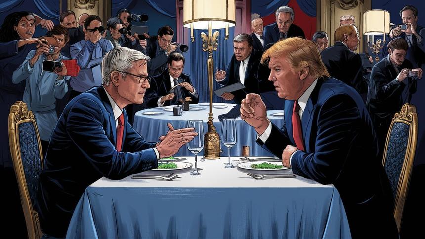 Тим Кук отужинал с Трампом на фоне давления на App Store со стороны Европы