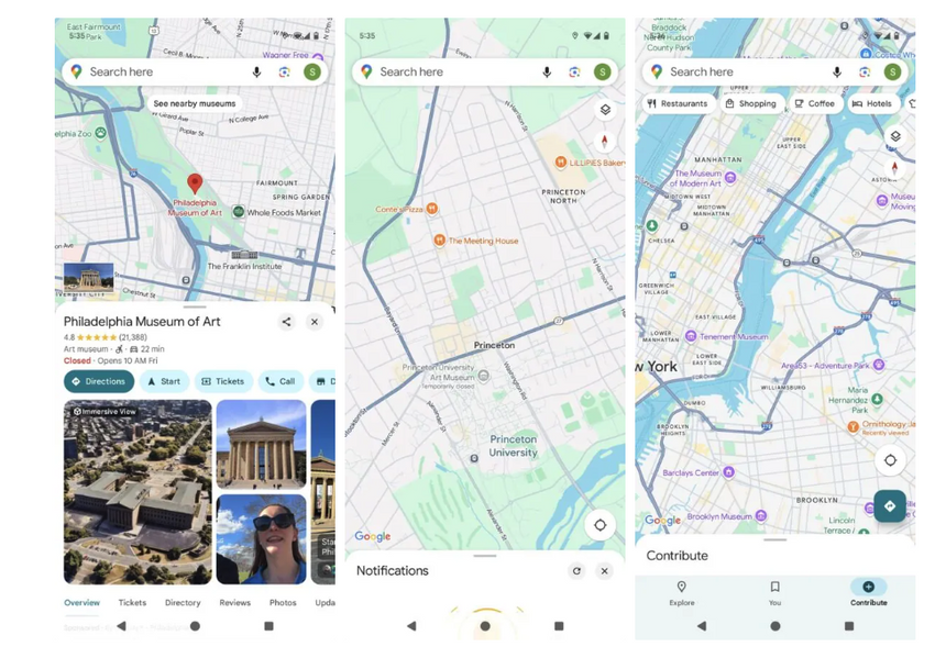 Google закончила редизайн своего приложения с картами Maps