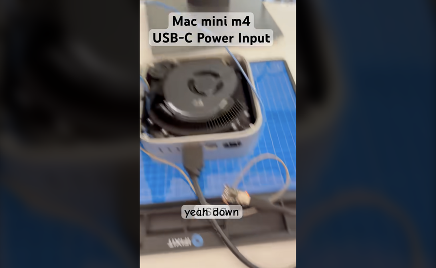 Моддер научил Mac mini M4 работать от USB-C и портативного аккумулятора — официально он так не умеет