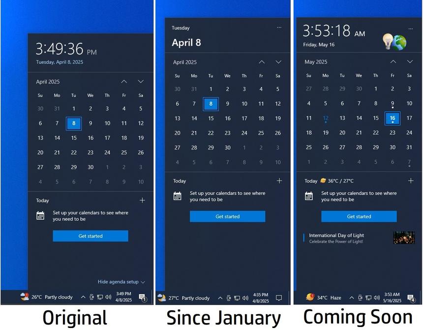 Microsoft вернёт секунды на часы в Windows 10