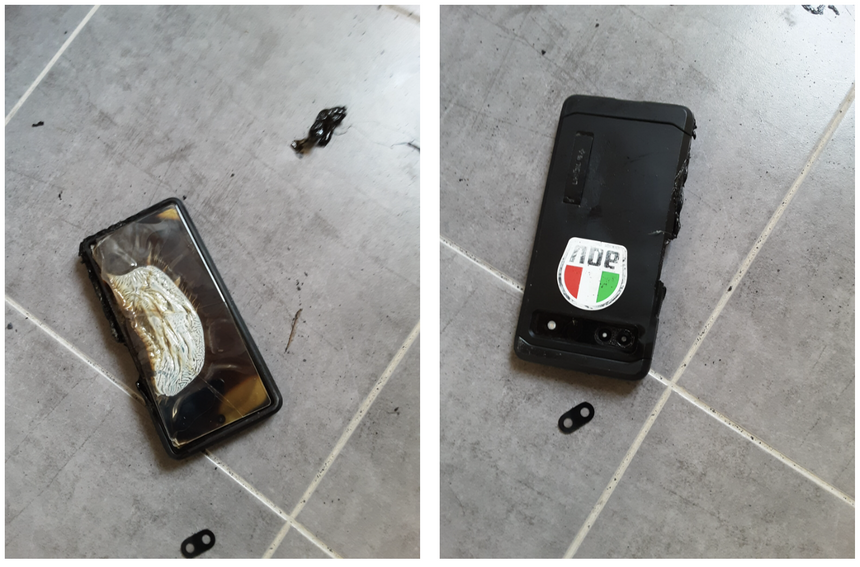 Смартфон Pixel 6a взорвался в полуметре от головы владельца