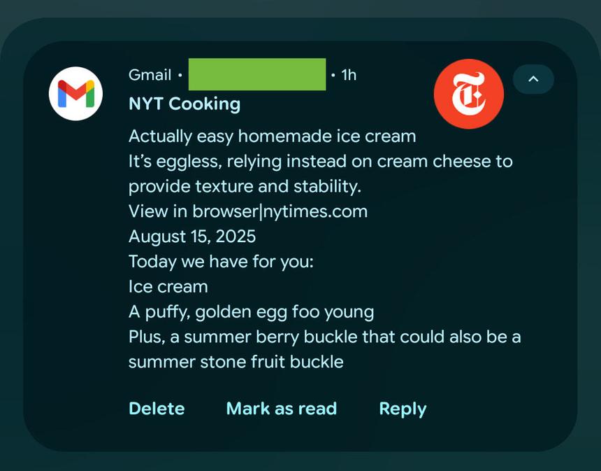 В Gmail на Android появилась отметка о прочтении писем сразу из шторки уведомлений