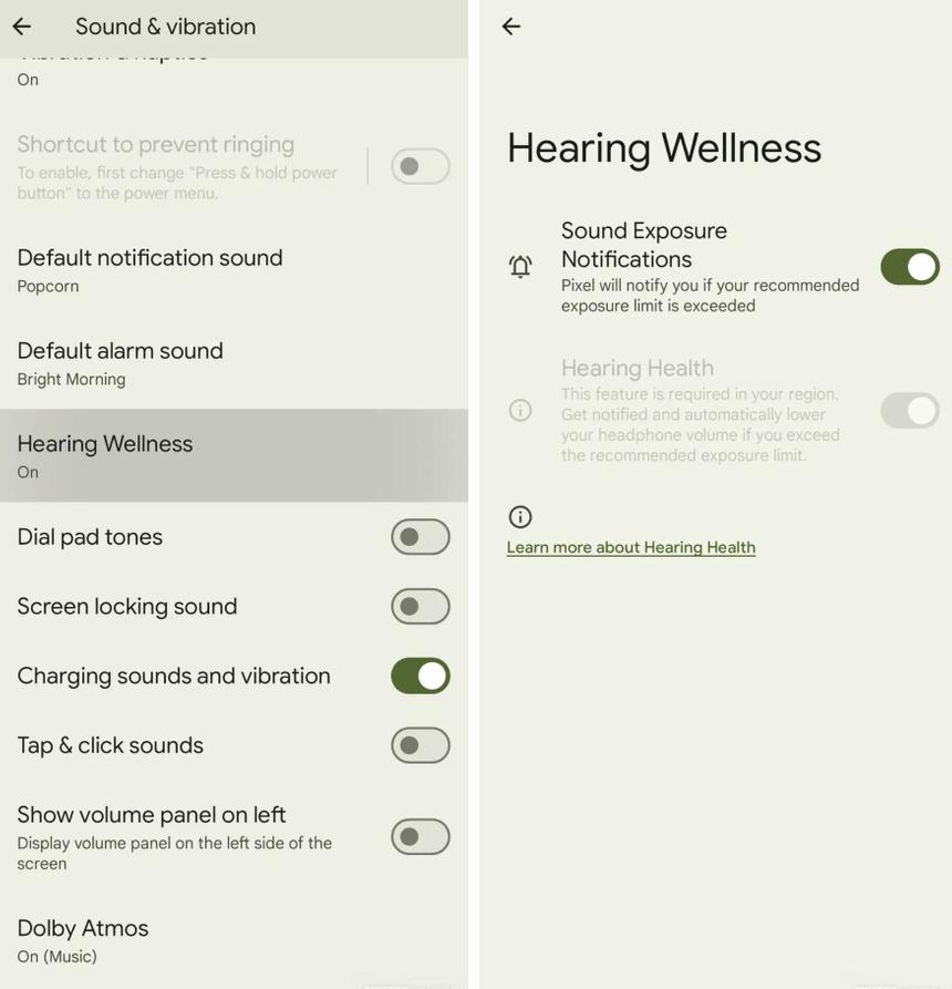 В Pixel появятся настройки реакции смартфона на громкий звук в наушниках