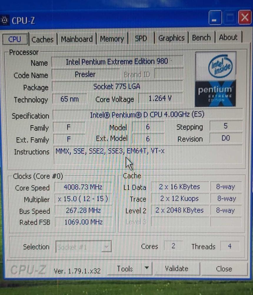 Обнаружен редкий не выпущенный Pentium 4 с частотой 4,0 ГГц