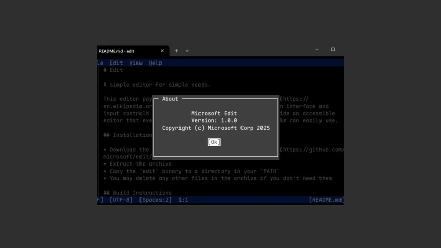 В Windows 11 появится новый консольный текстовый редактор — Edit