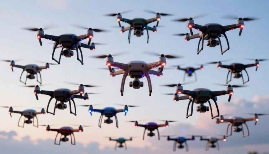 В России создали ПО для координации групп дронов в сложной местности