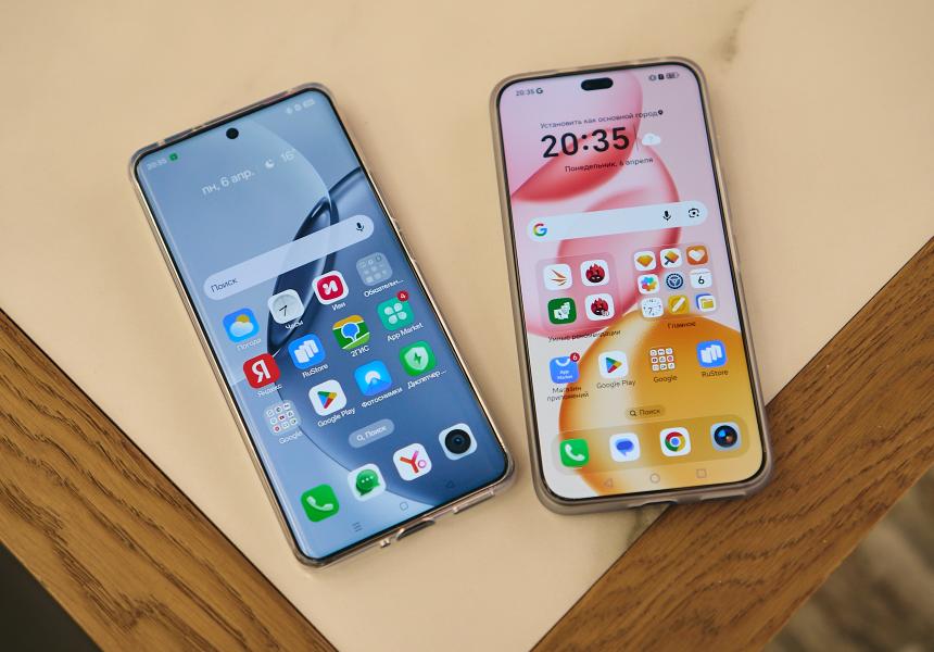 Слева Realme 16 Pro+, справа — HONOR 400 Pro